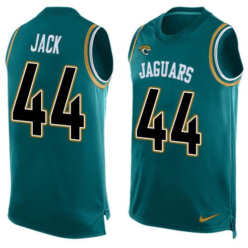 Nike Jaguars #44 Myles Jack Teal Green Team Color Men's Stitched NFL Limited Tank Top Jersey - Click Image to Close